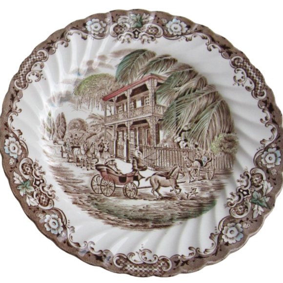 VTG Johnson Bros Heritage Hall 2 Salad Plates French Provincial New Orleans Home - Picture 2 of 3